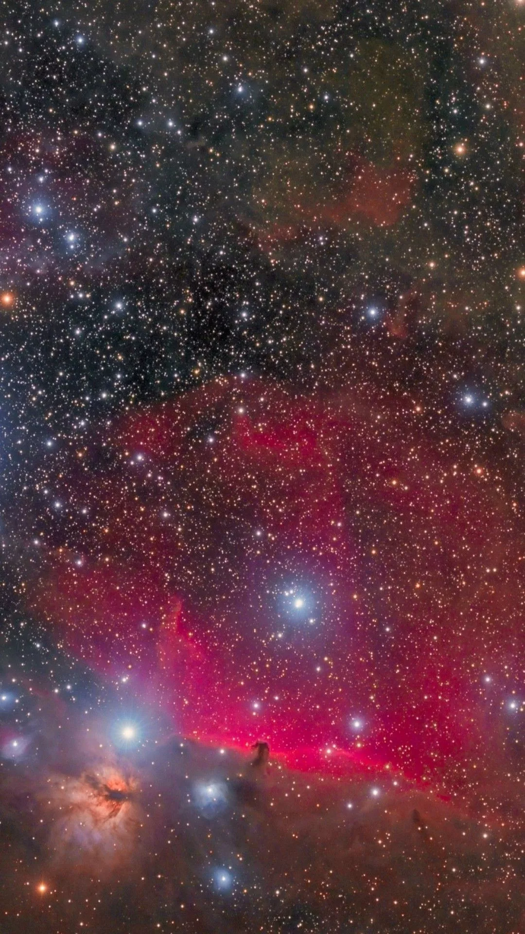 Red Black Galaxy Milky Way Glow Stars