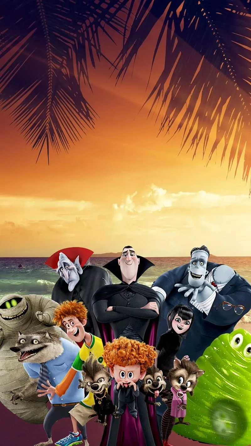 Hotel transylvania, sunset, monsters