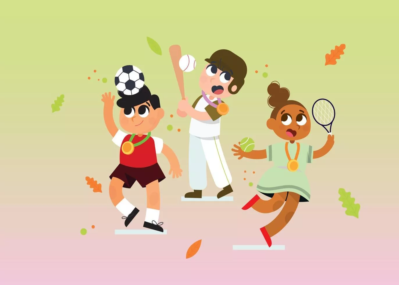 School Sports Day Vector Art, Icon
