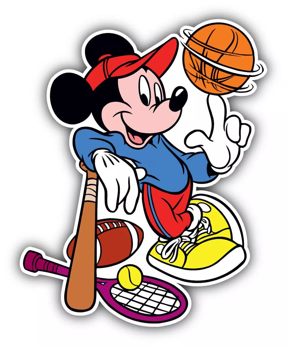 Mickey Mouse Cartoon Sport Sticker