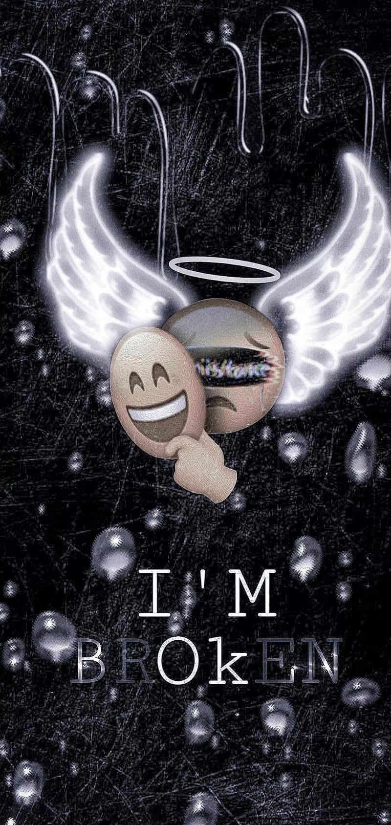 Sad Emoji, angel, broken, depressed, HD