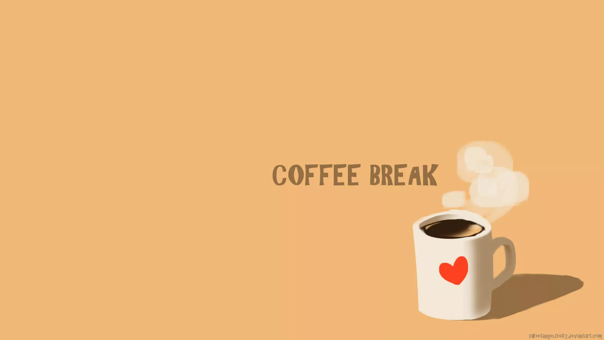 Hot Cup of Cute Coffee Wallpaper