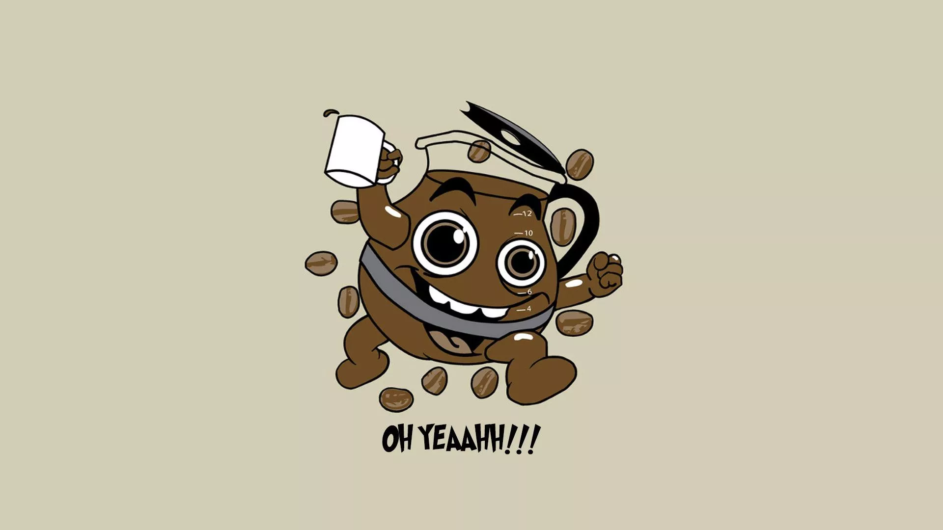 Animated Coffee Enthusiasm Wallpaper HD