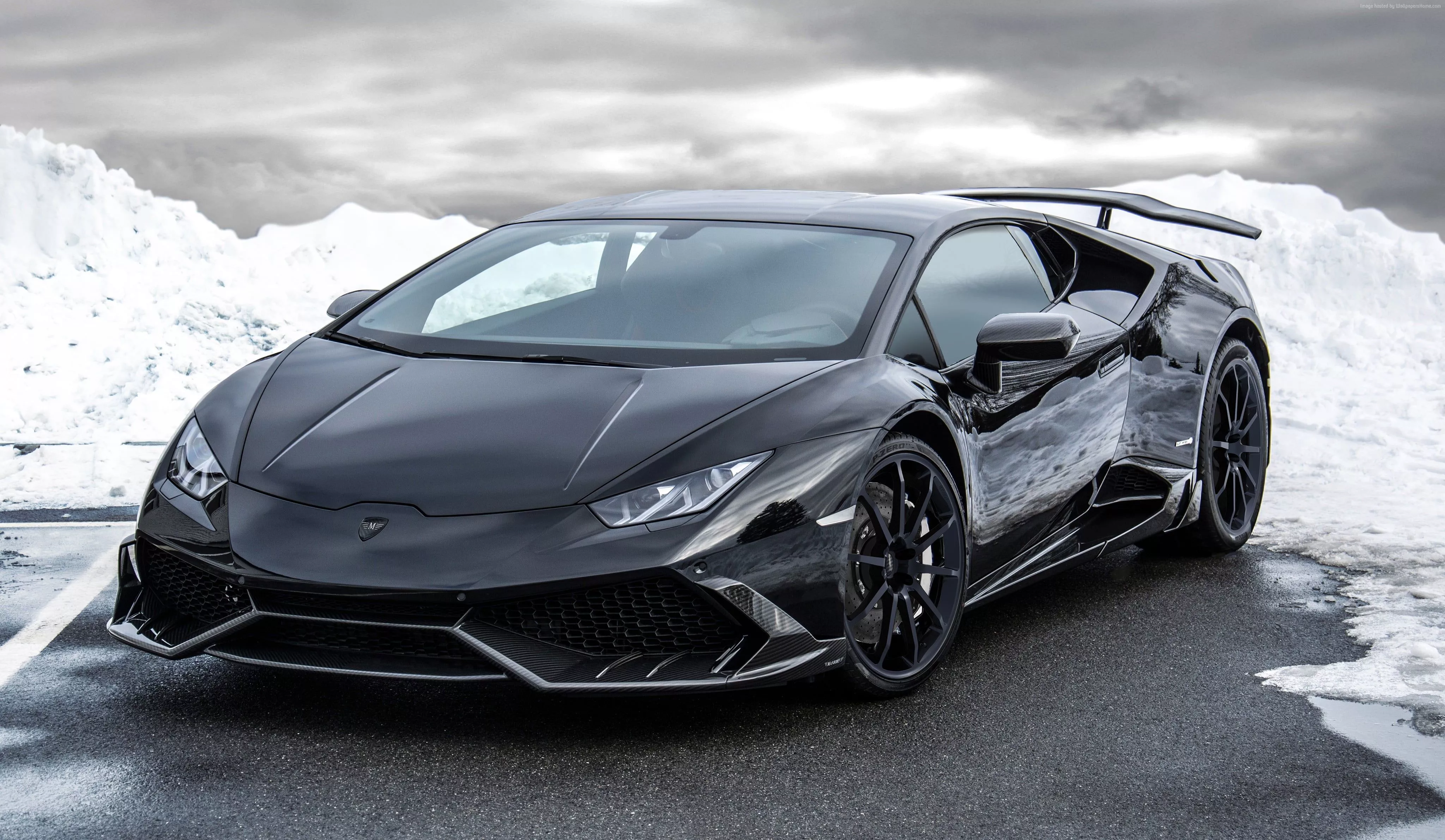 Black Lamborghini Huracan HD wallpaper