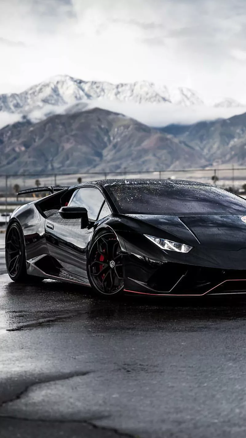 HD black carbon huracan wallpaper
