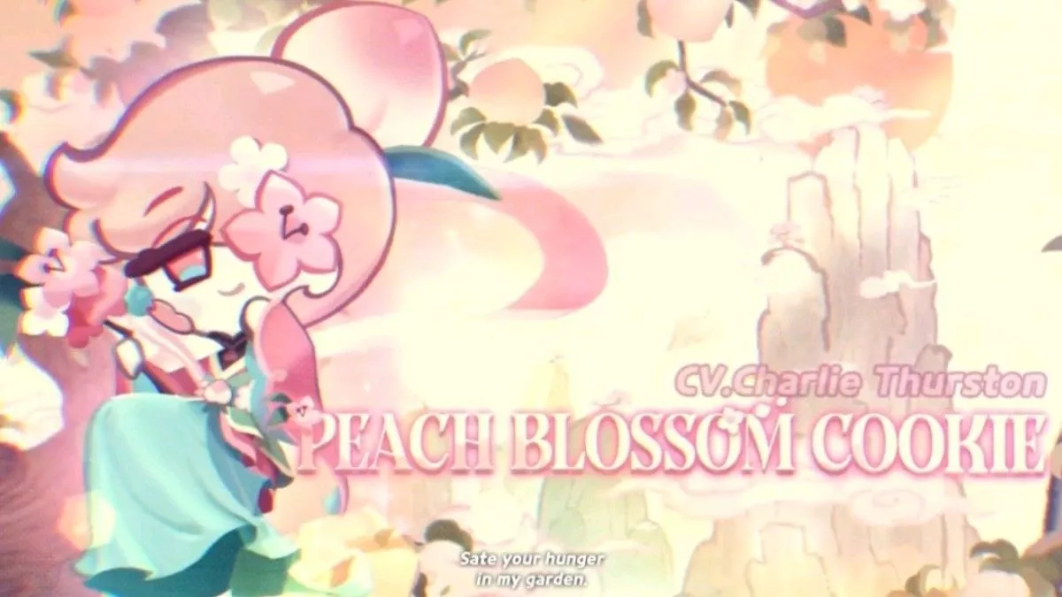 blossom cookies, peach blossoms