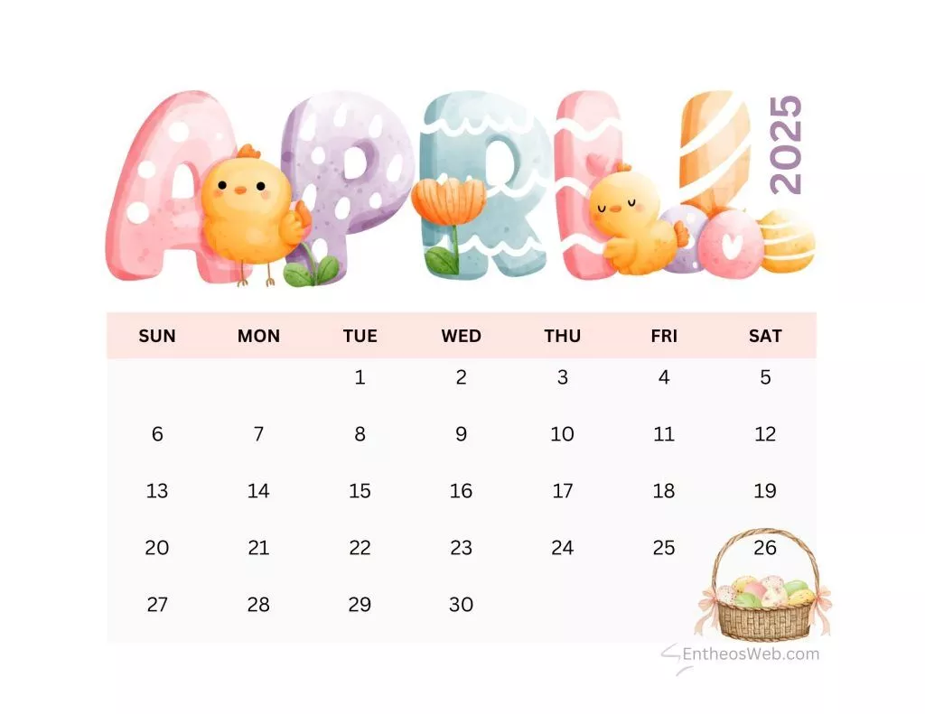 Free April 2025 Calendars