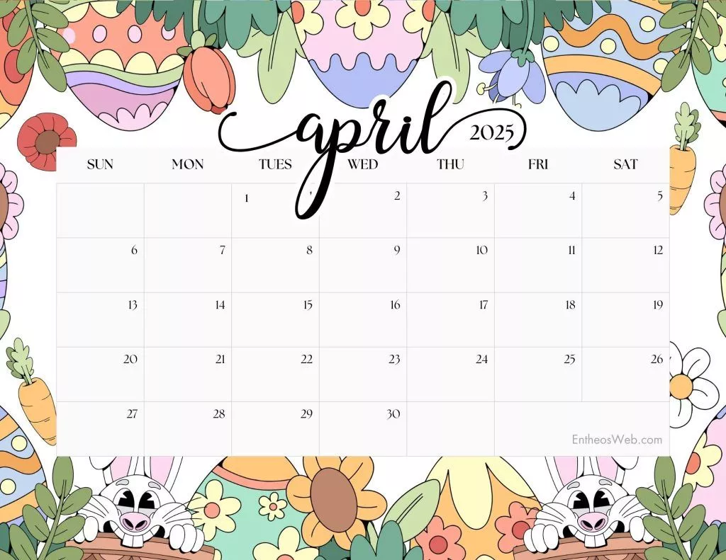 Free April 2025 Calendars