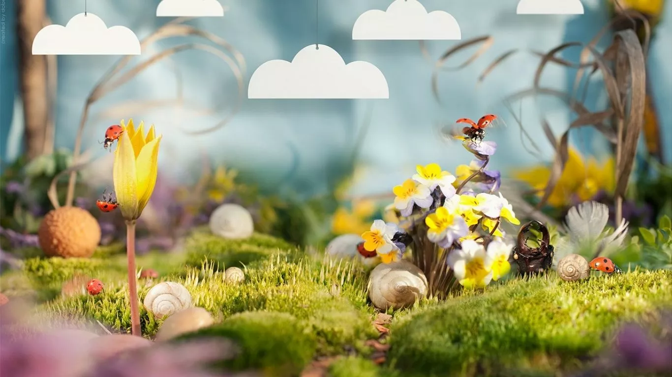 Micro World Desktop wallpaper 1366x768