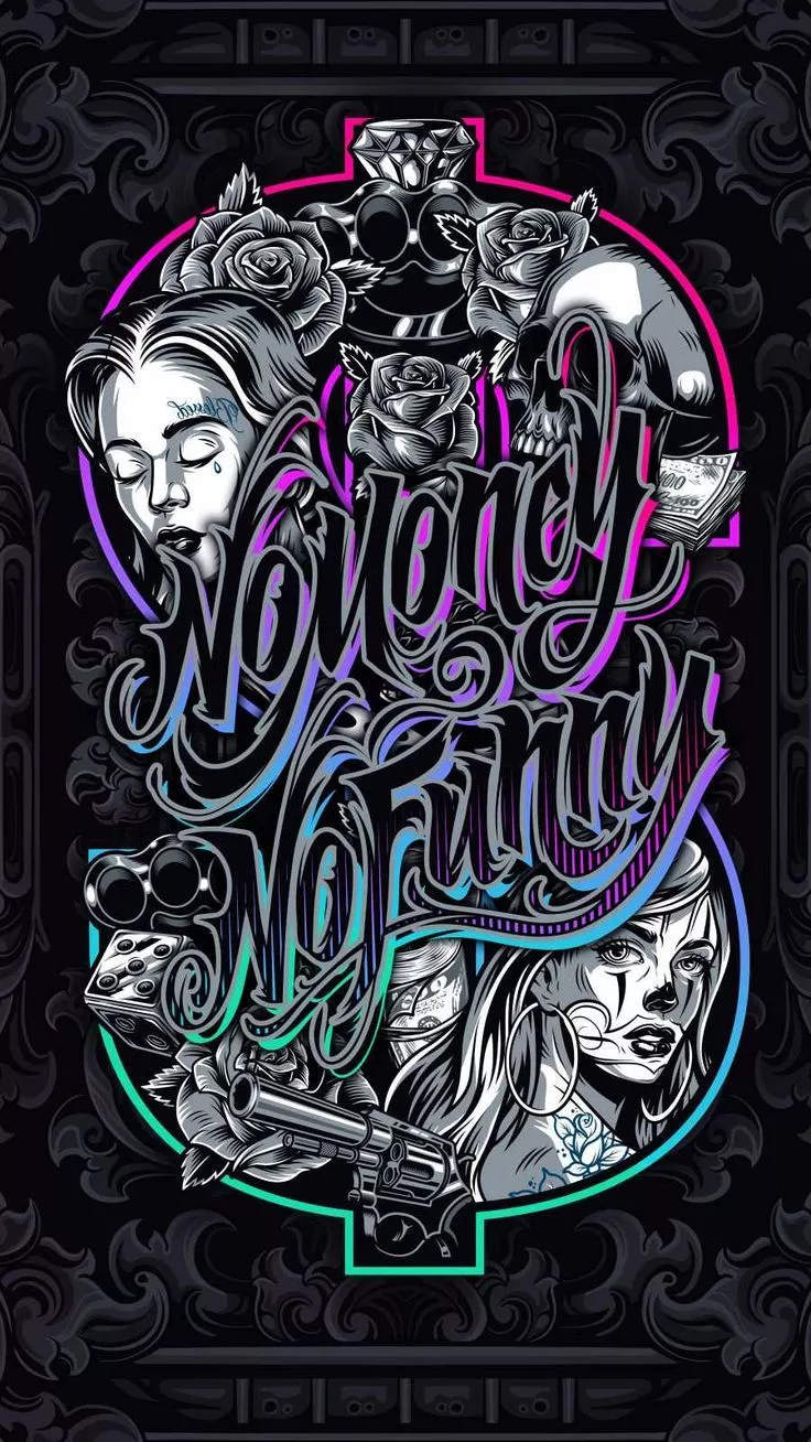 No Money No Funny iPhone 14 Wallpaper