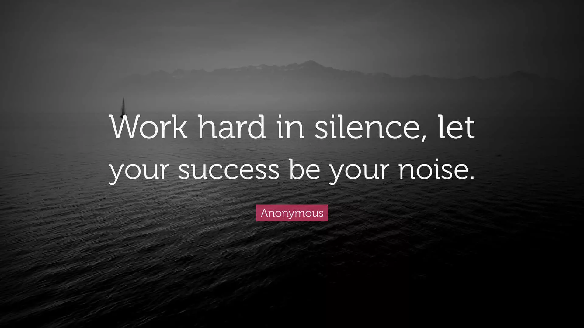 Silence Success Noise Quote Wallpaper