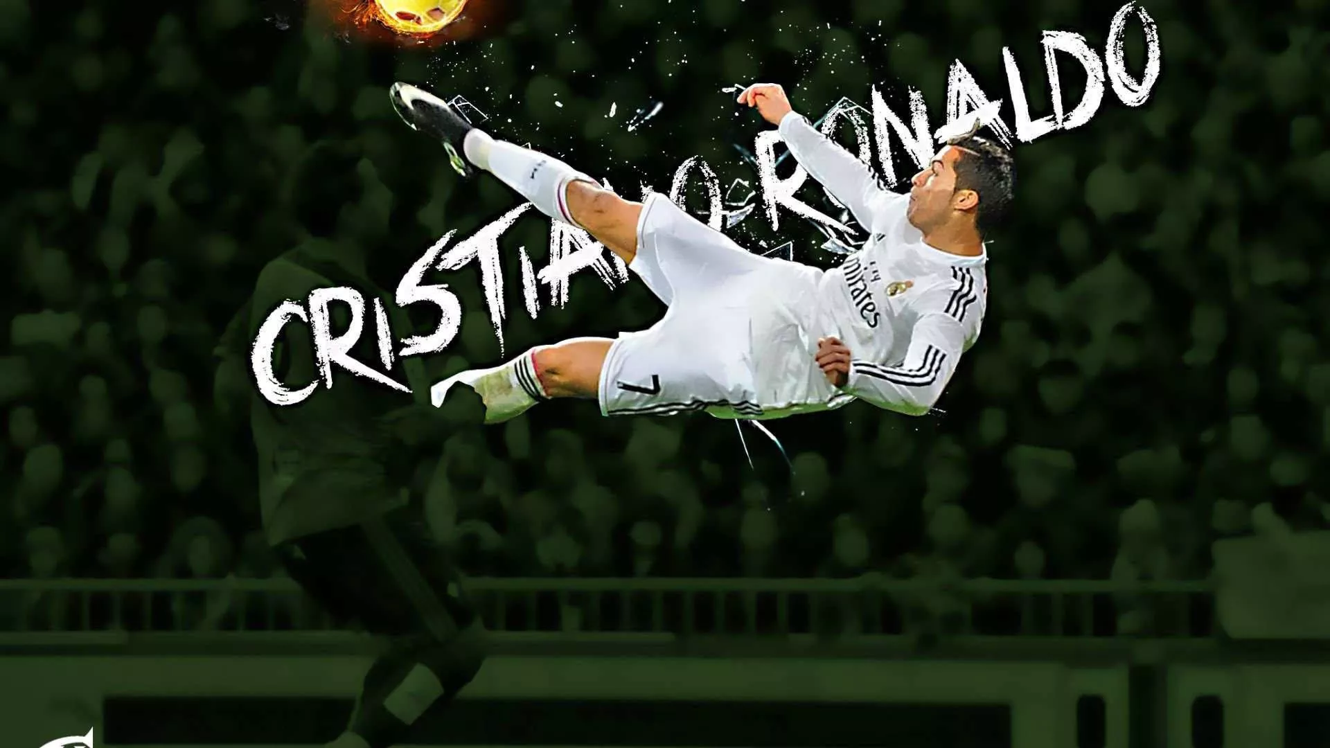 Bicycle Kick Cr7 3D Green Background