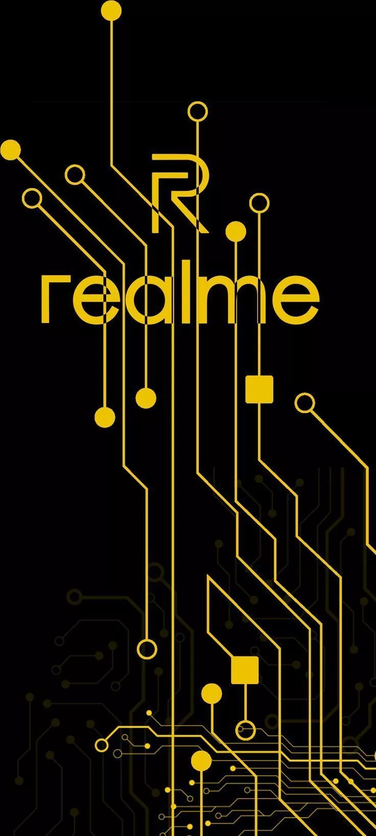 Realme Logo Amazing Amoled Dark Wallpaper