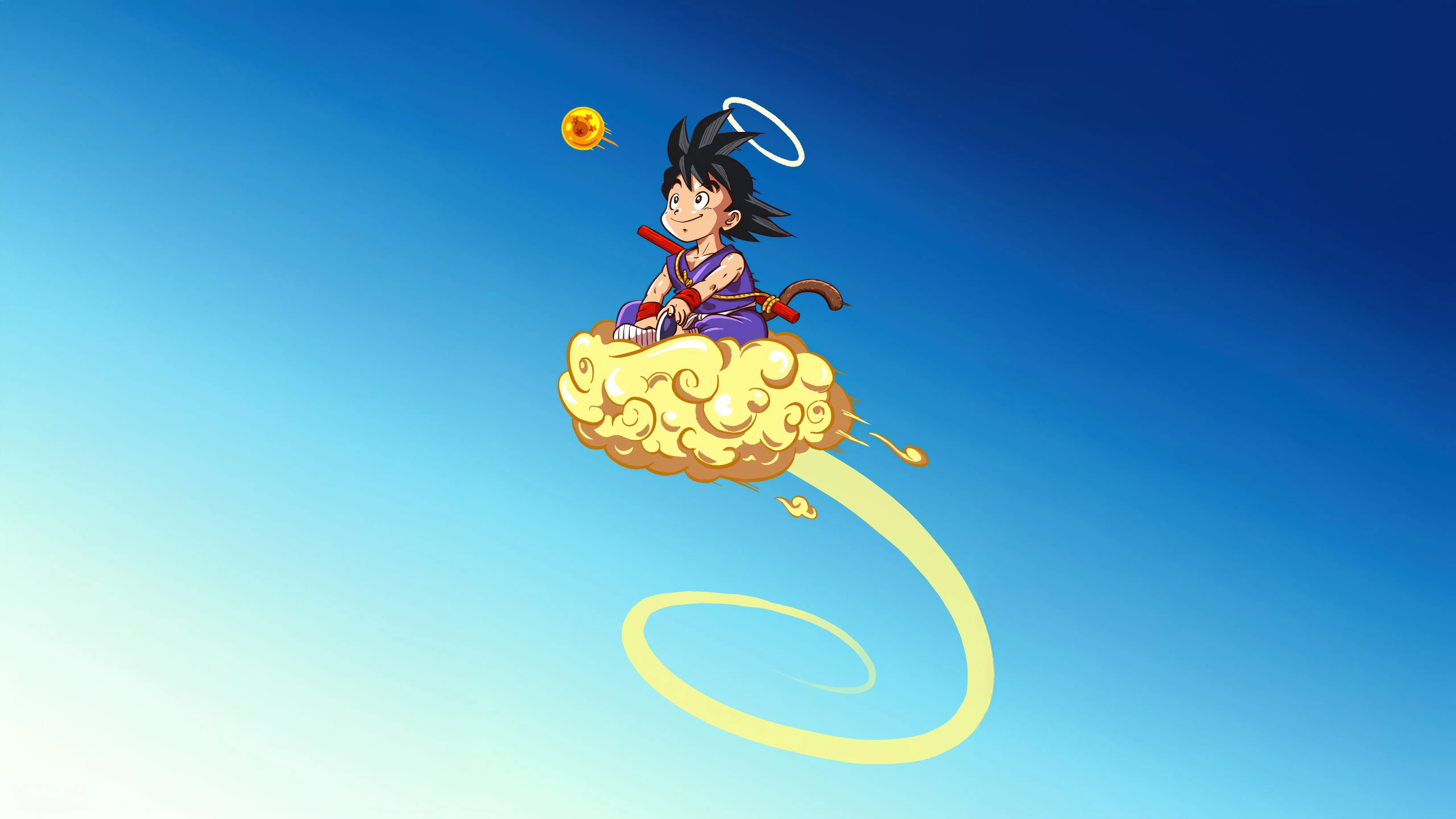 Little Goku Fly Away Wallpaper, HD Anime