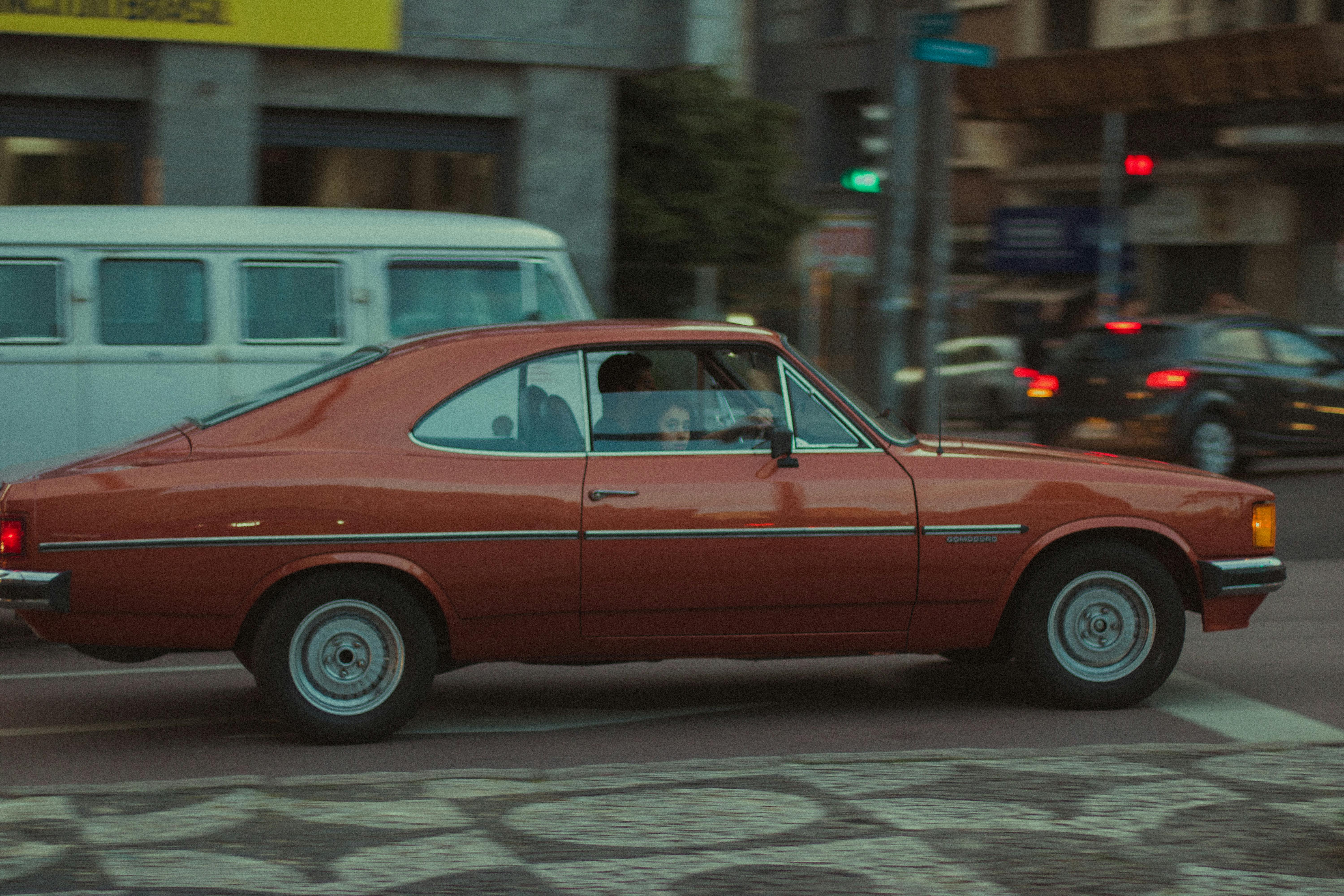 Classic Chevrolet Opala Driving Down