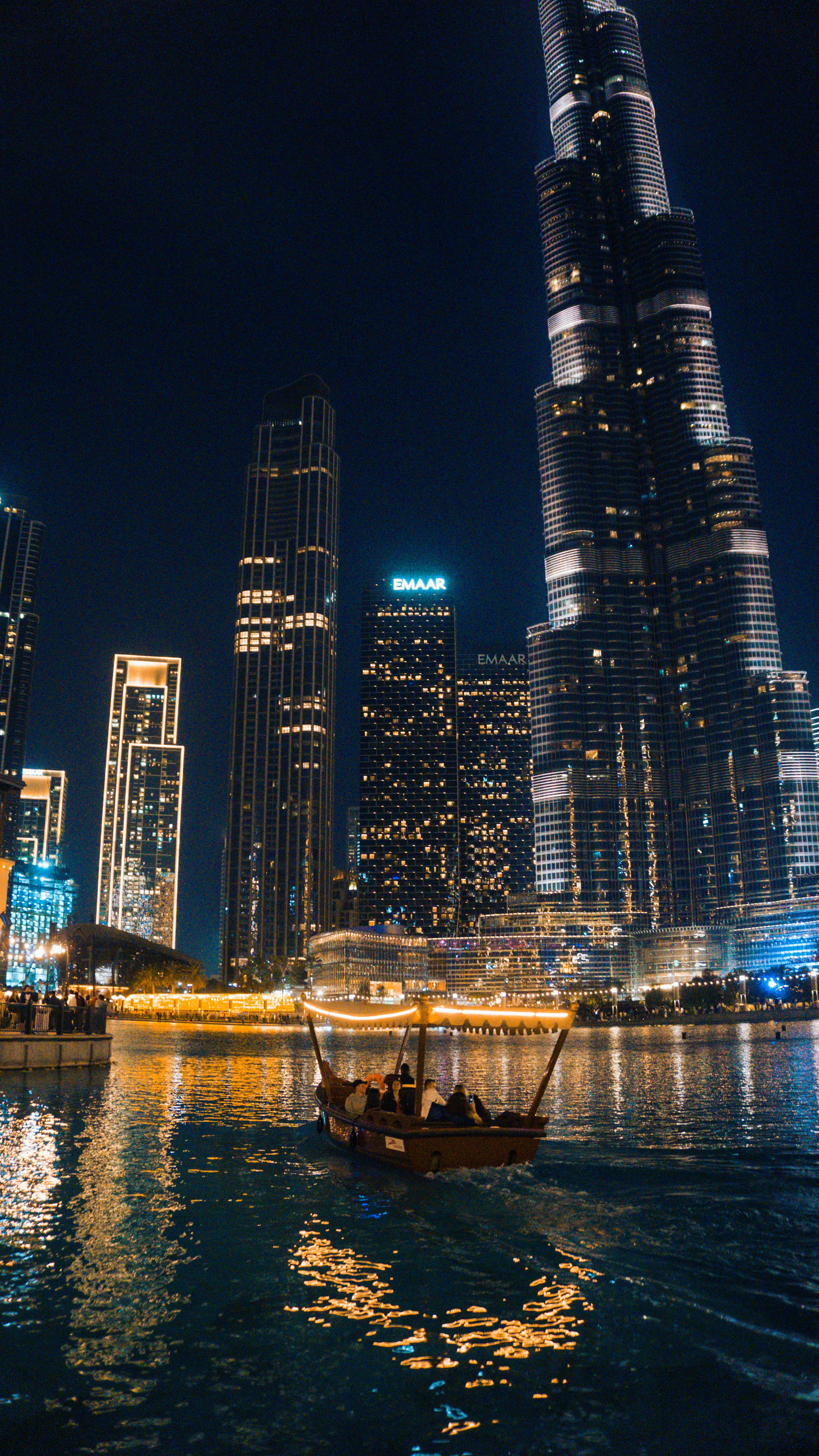 Scenic Night View of Dubai Marina
