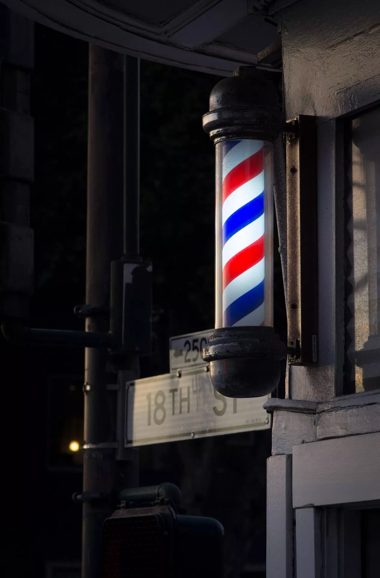 Download Glowing Barber Pole Wallpaper