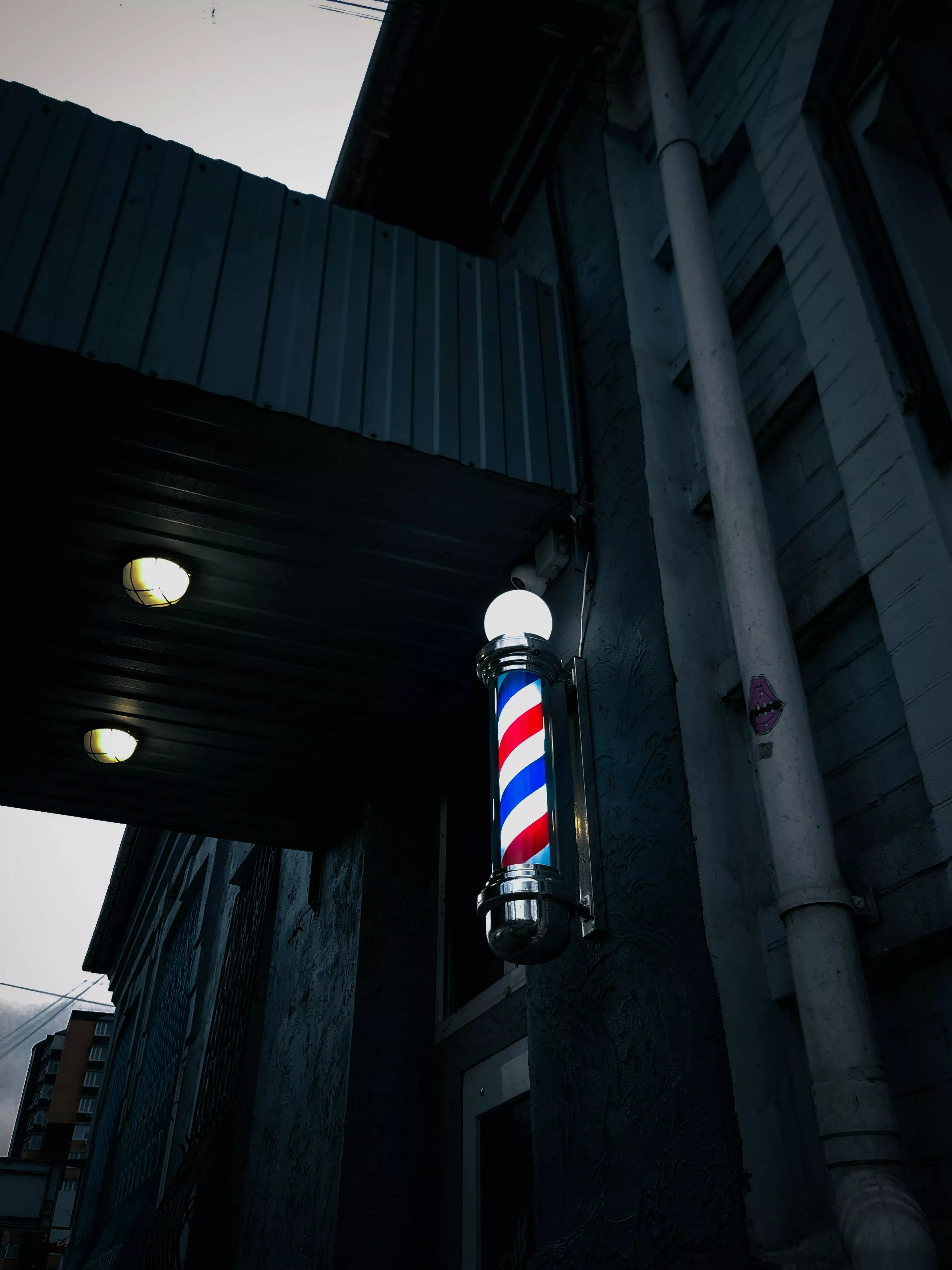 Facade with Barbers Pole · Free