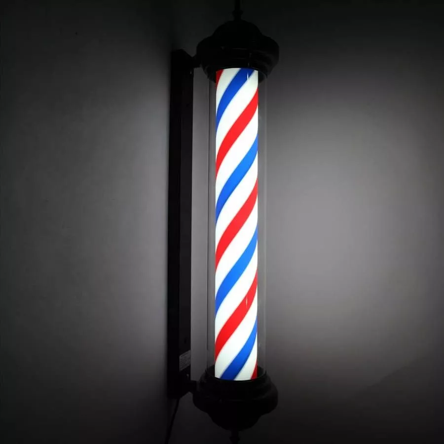 Glowing Barber Pole Lamp Wallpaper