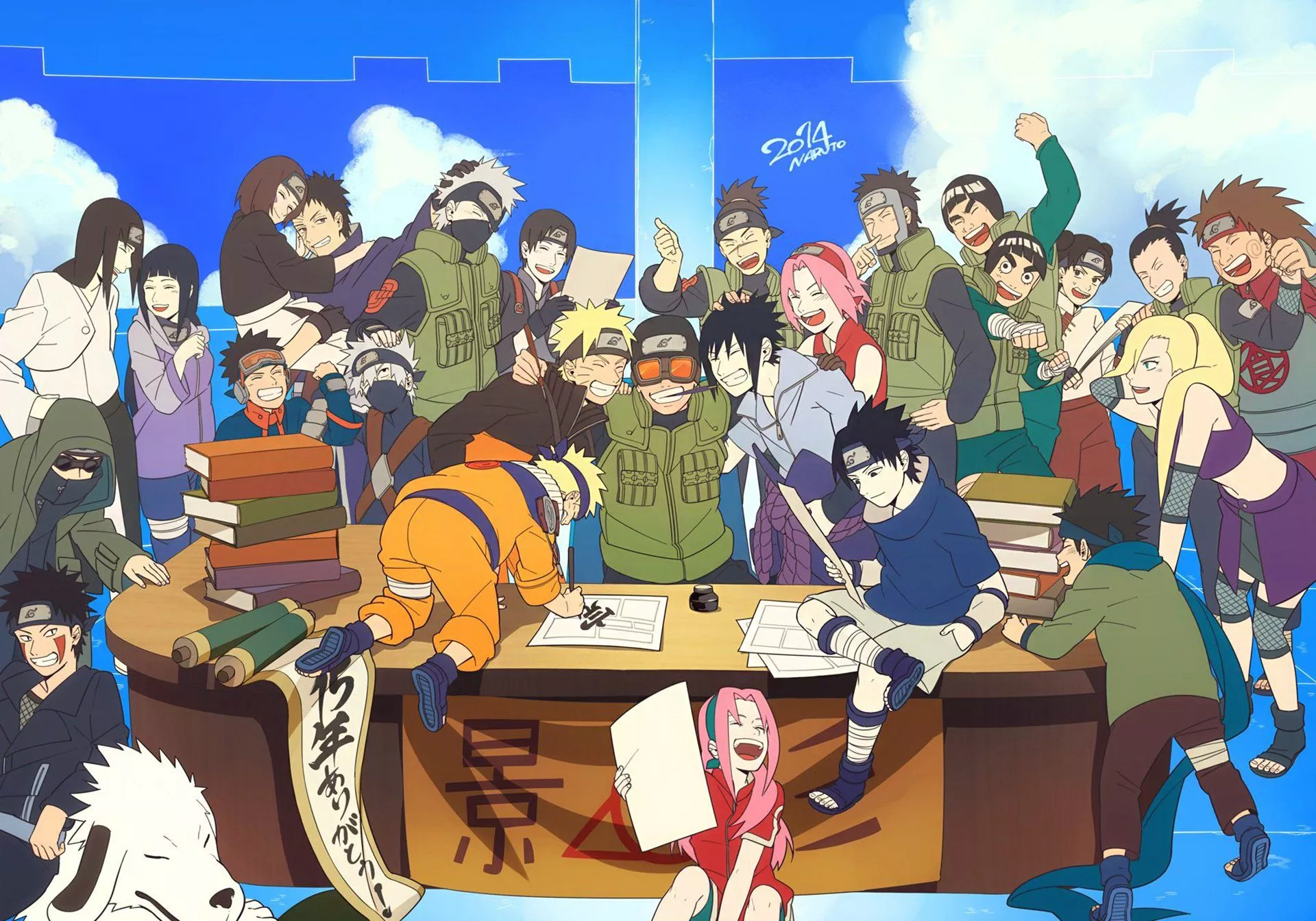 Naruto Anime Gathering HD Wallpaper