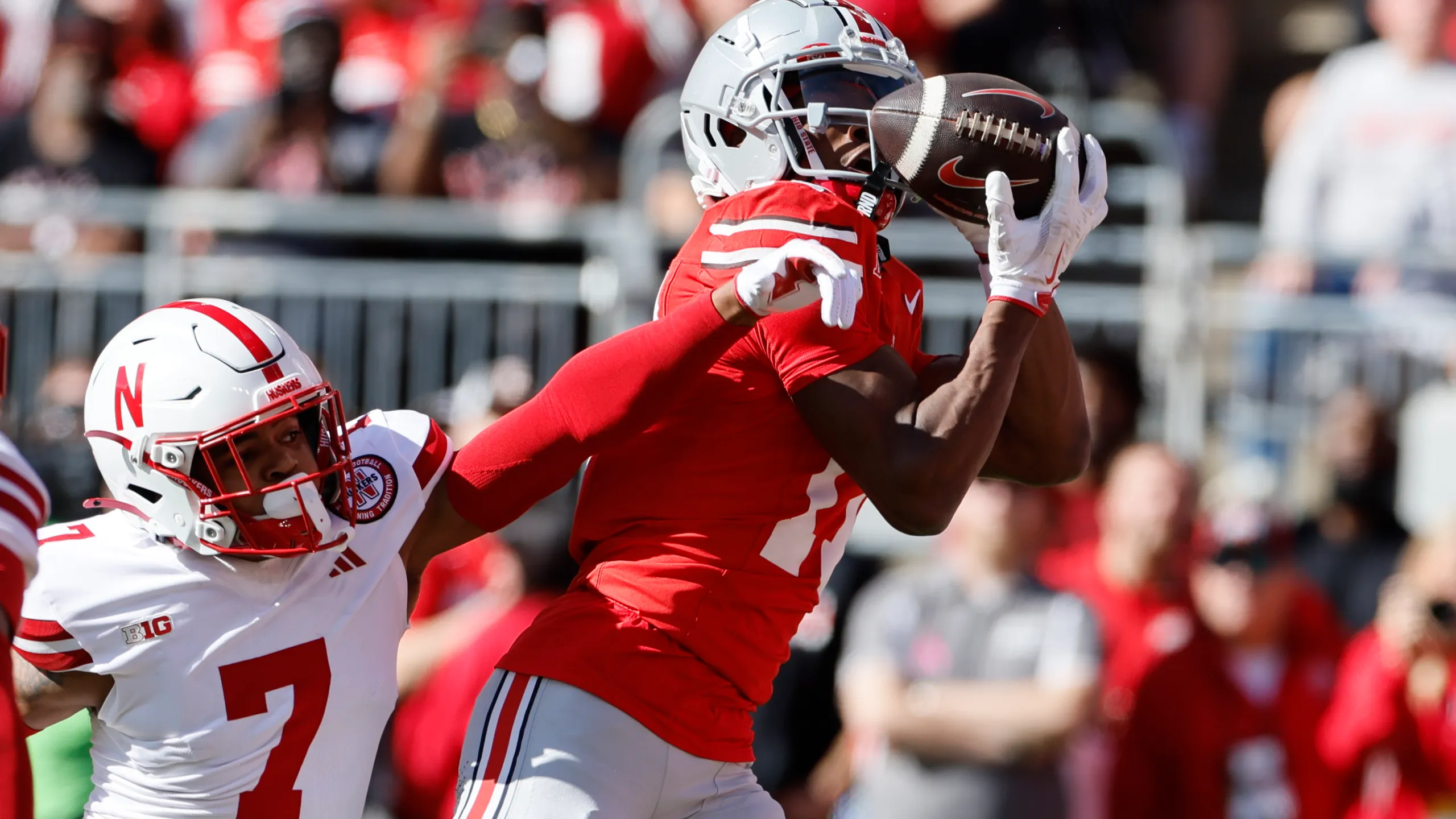 Will Howard throws 3 TDs, but No. 4