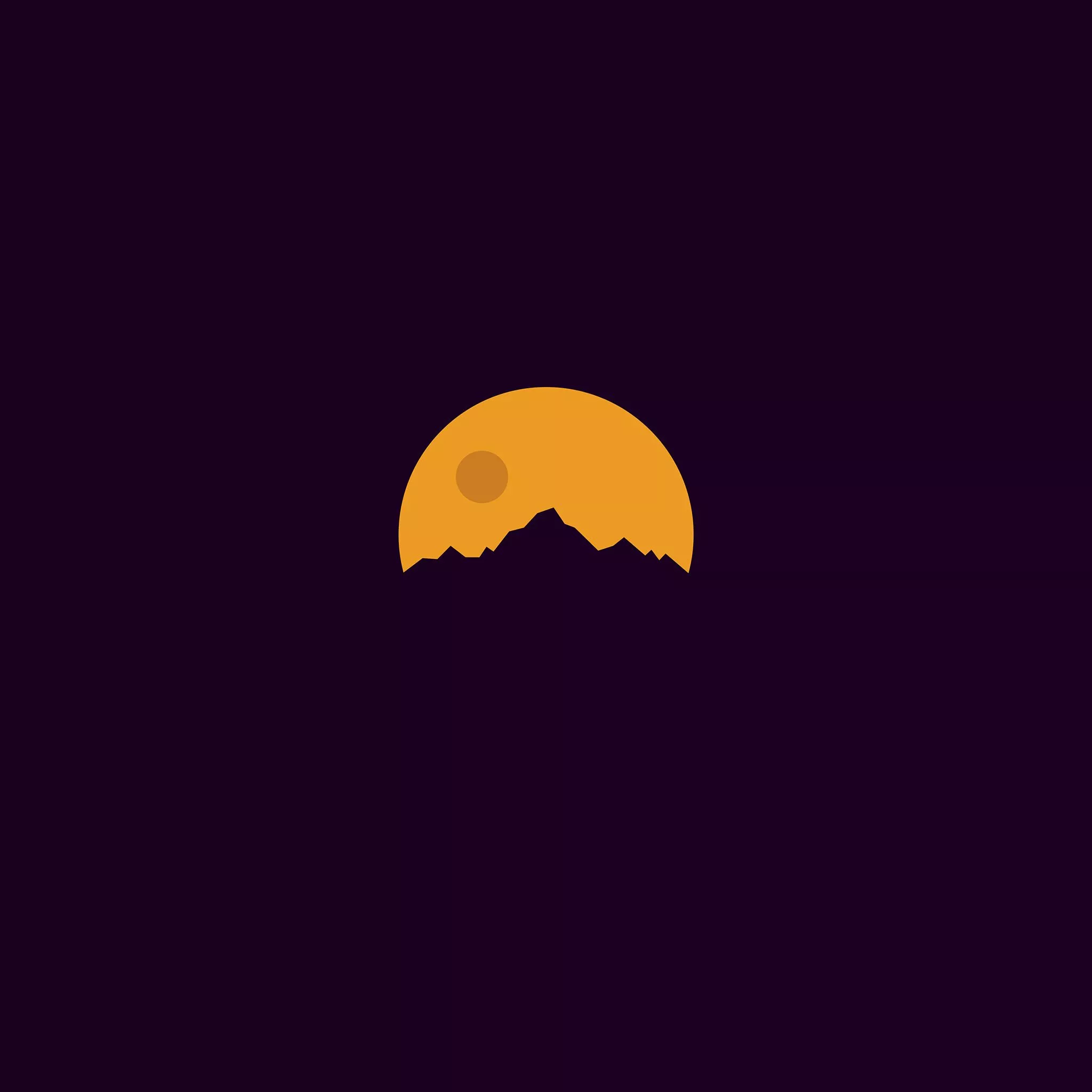 Minimal Sunset Art Illustration