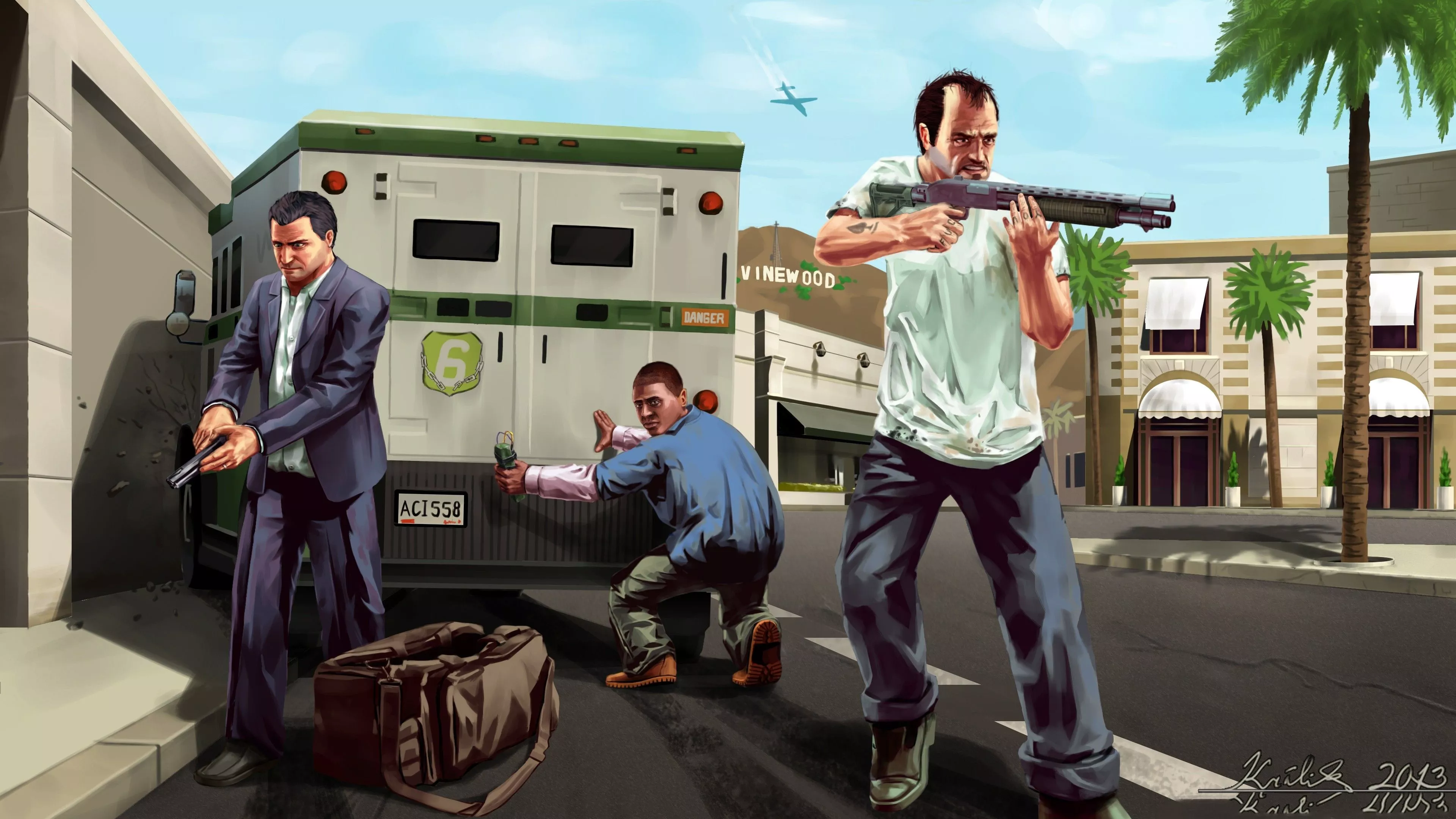 gta, race, characters Wallpaper, HD