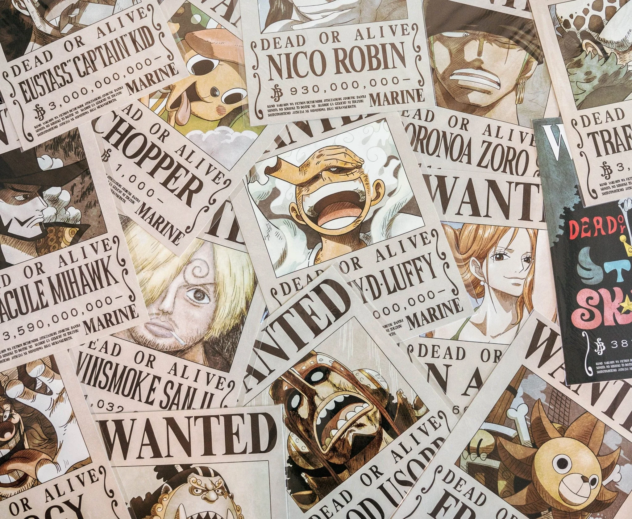 One Piece Wanted Bounty Posters