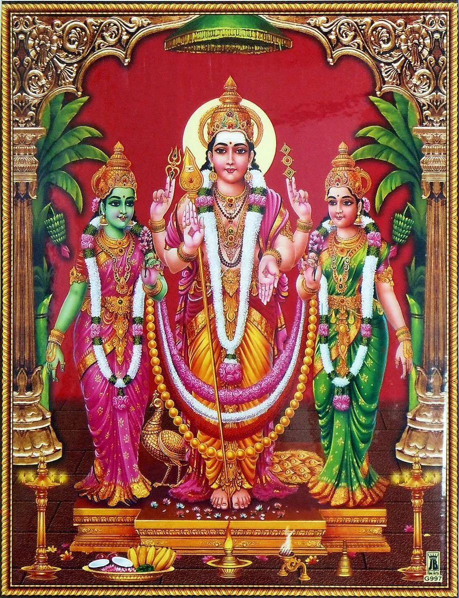 Lord Murugan, Valli and Devyani