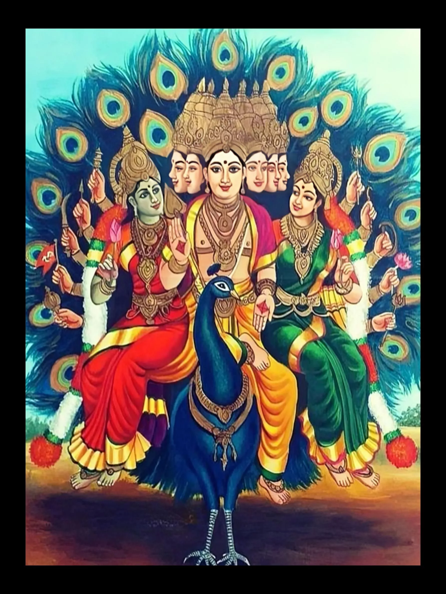 God Murugan Karthikeya with Shanmuga