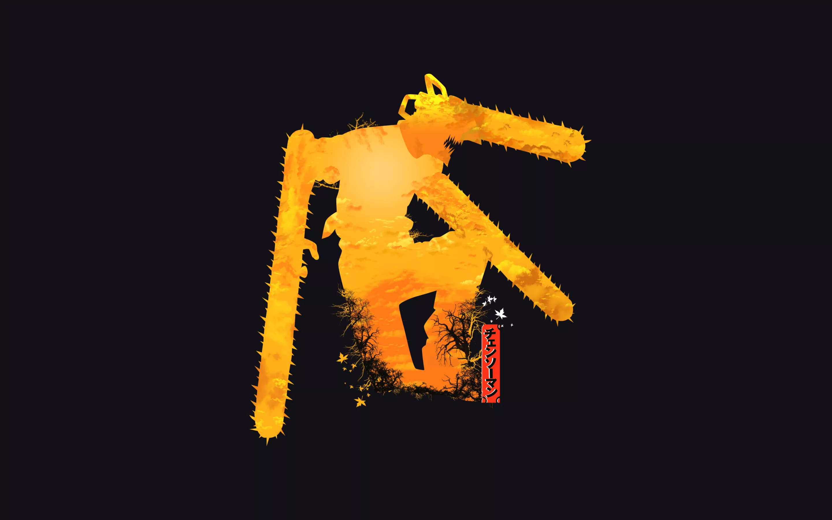 Chainsaw Man Wallpaper 4K, Dark