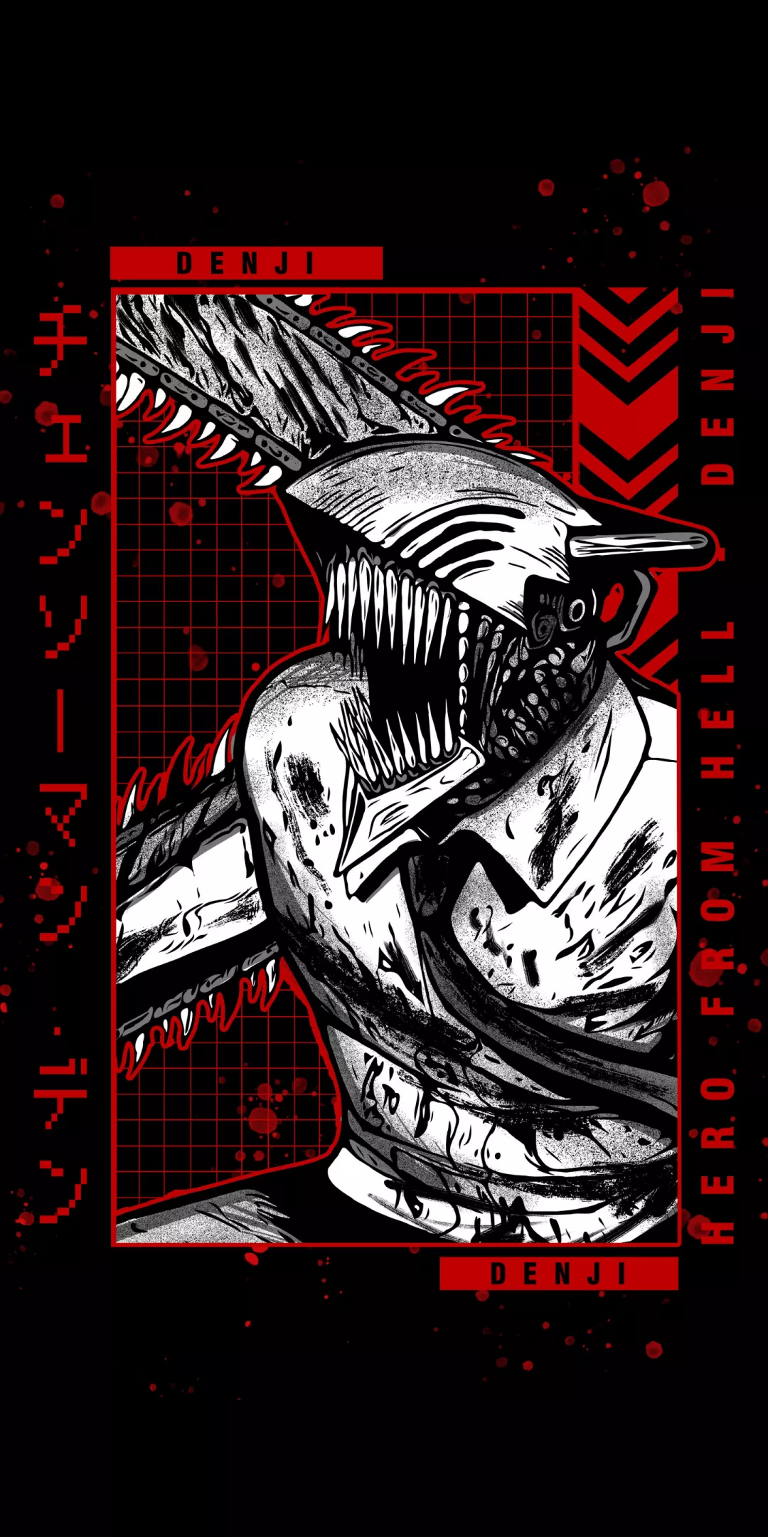 Denji Wallpaper 4K, AMOLED, Chainsaw Man