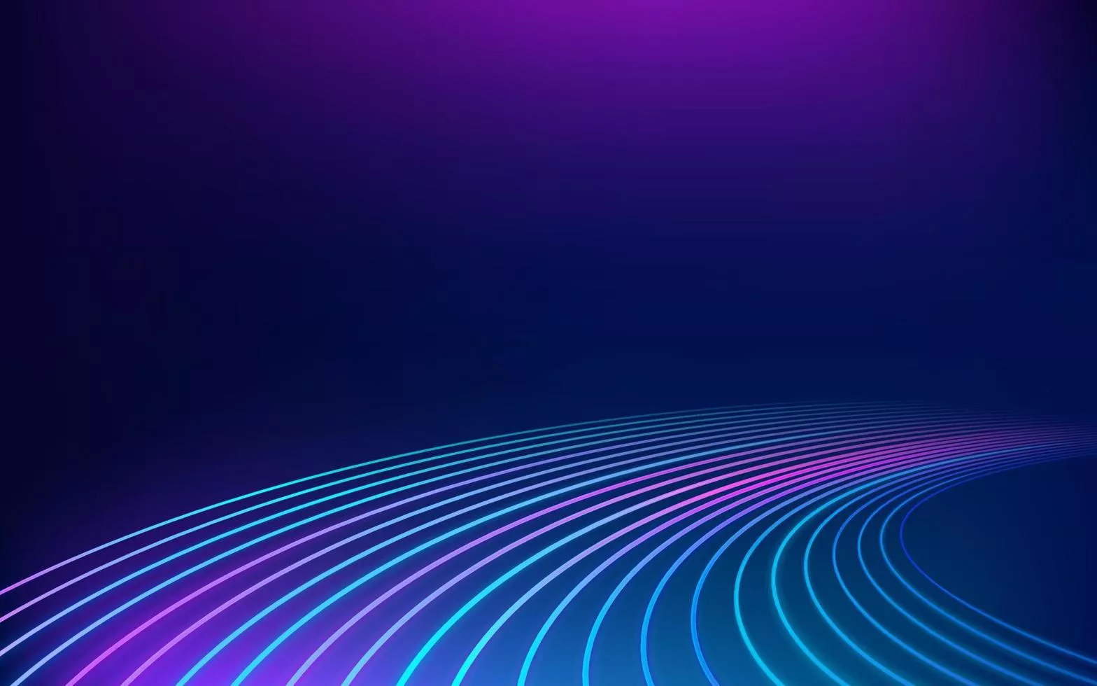 Abstract wallpaper of blue and purple lines trails with motion blur effect in the dark, texture