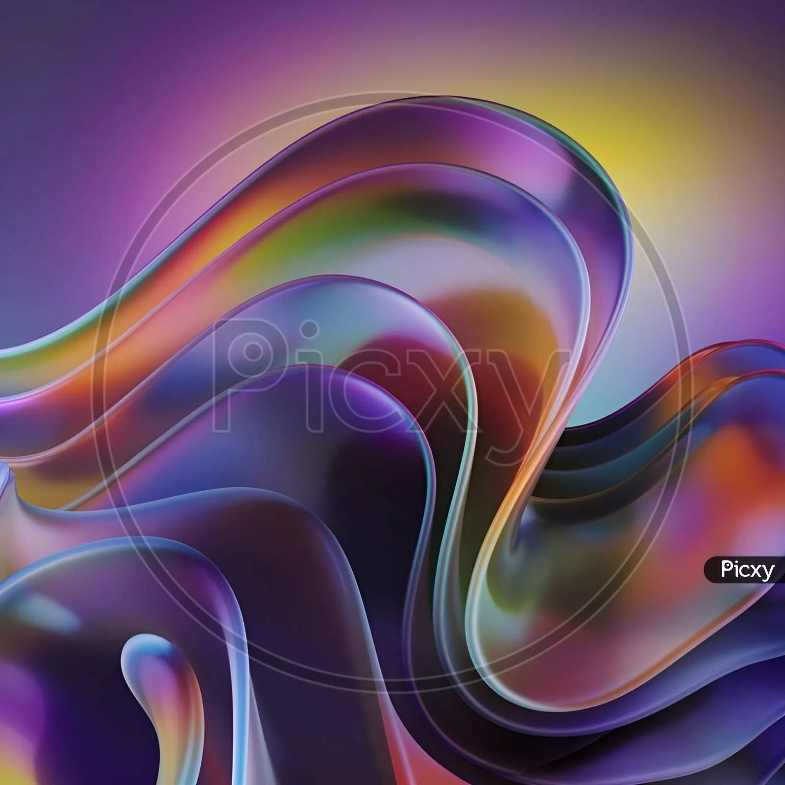 Image of Abstract fluid iridescent