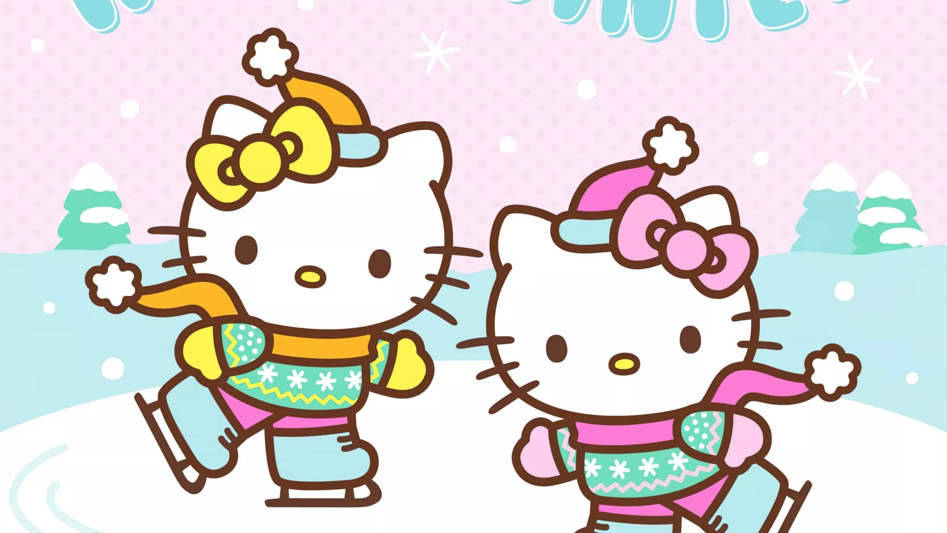 Download Hello Kitty Winter Fun Wallpaper