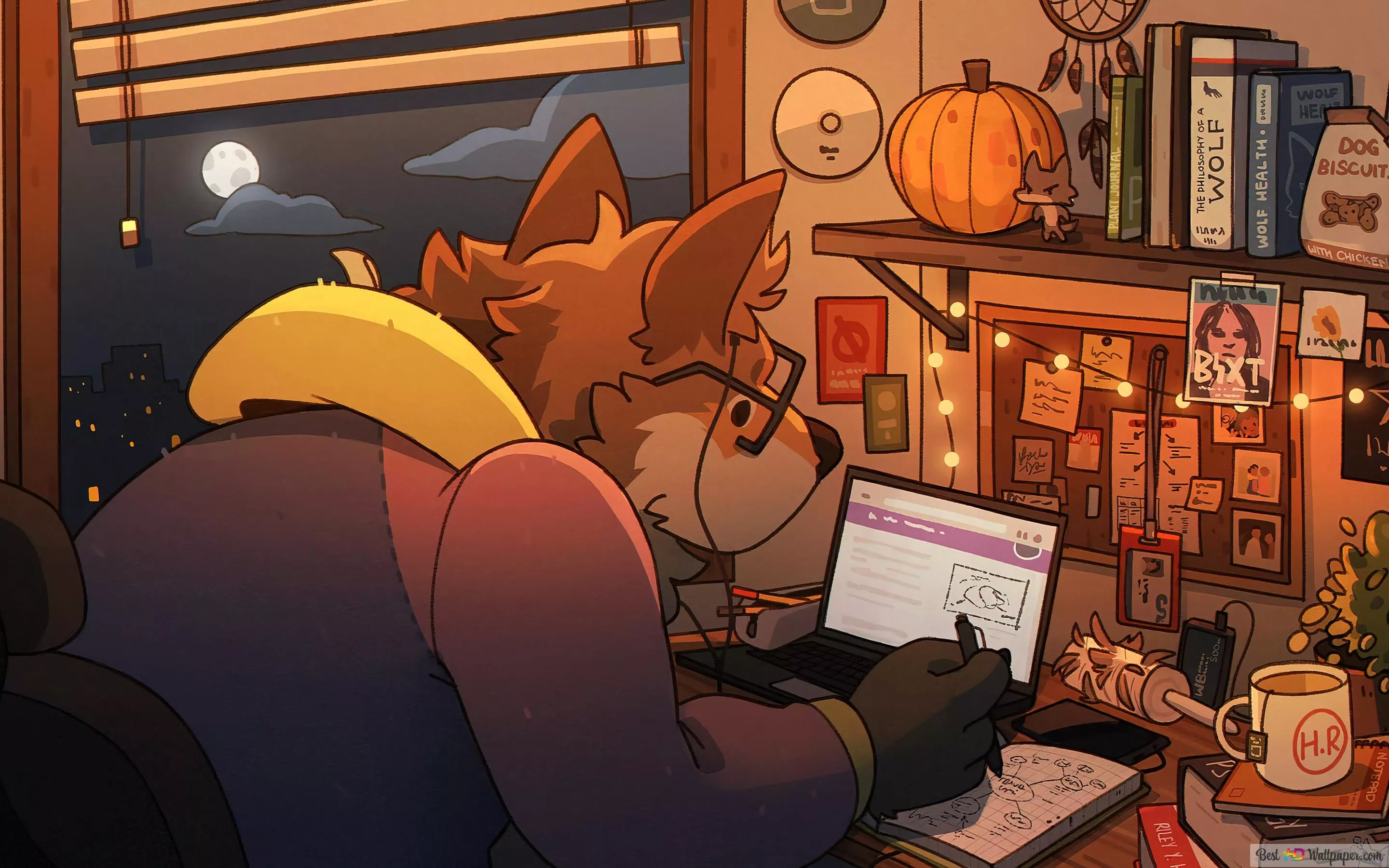 Lofi Studying 4K wallpaper download