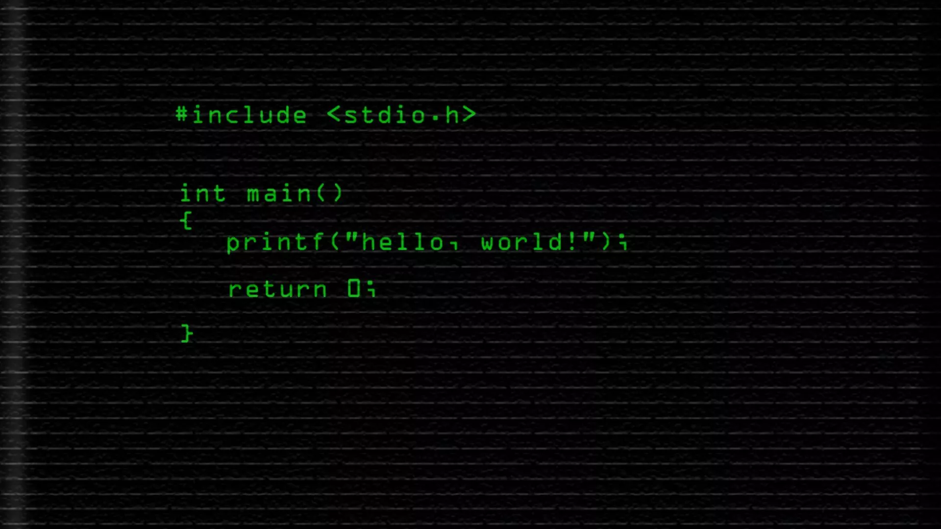 Classic Coding Hello World Wallpaper HD
