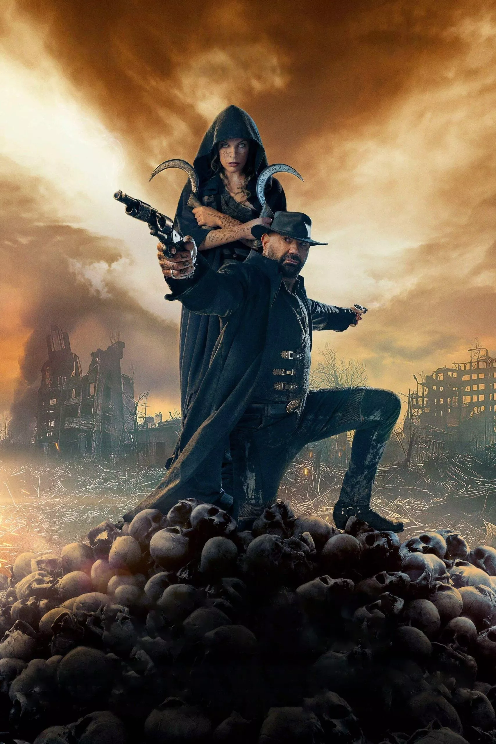 Milla Jovovich and Dave Bautista Star