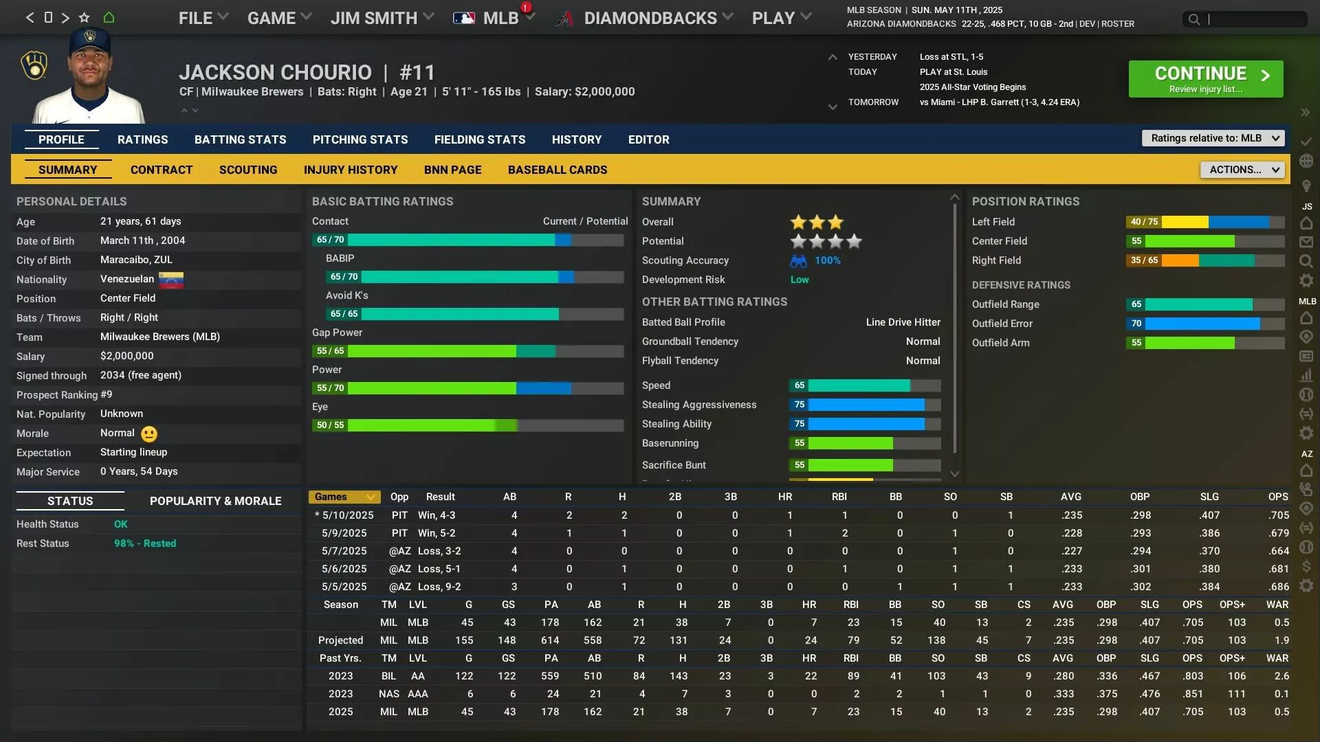 on Out of the Park Baseball 26 on Steam