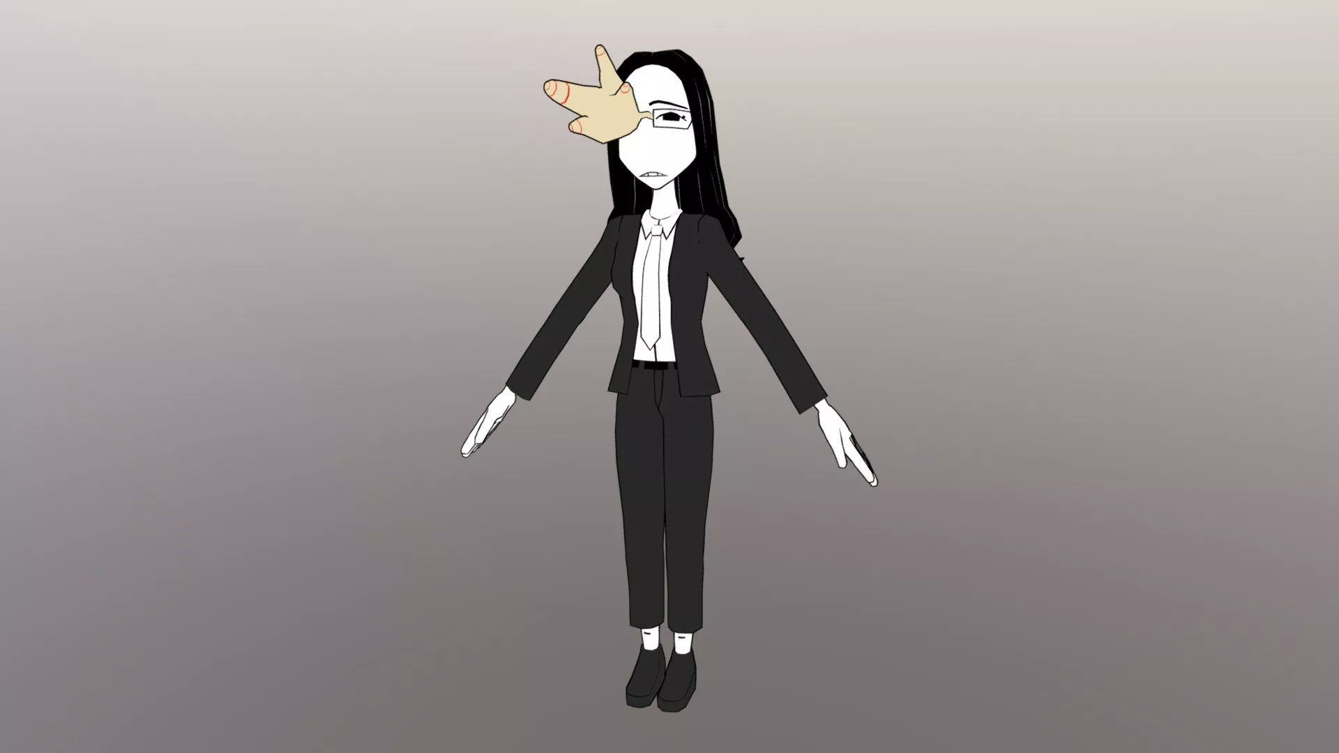 Coral Glasses Reference Model Rigged