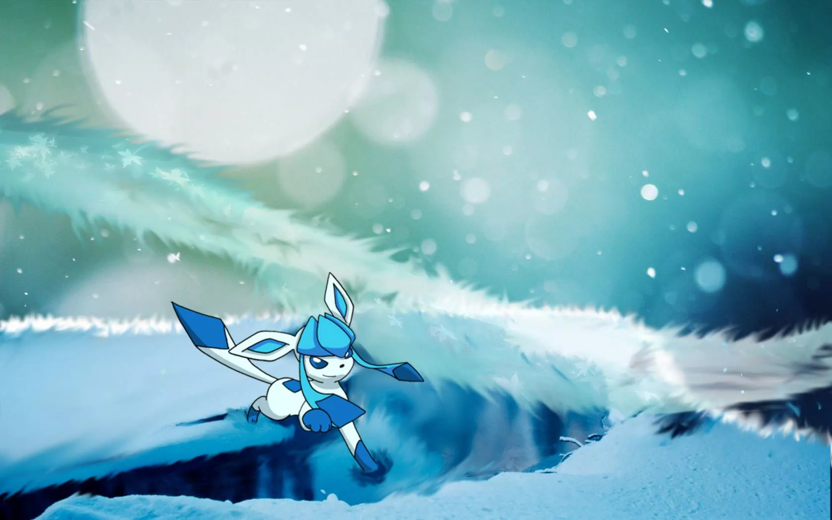 Download An Eeveelution through Winter Wallpaper