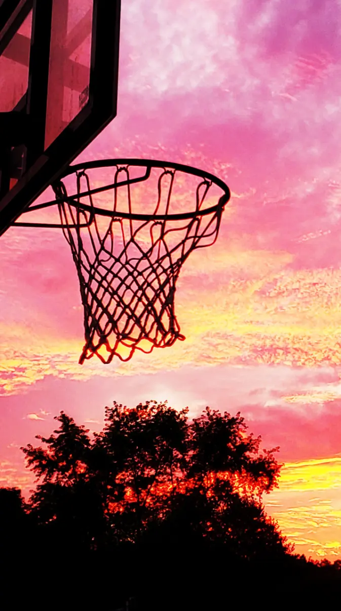 Sunsetbasketballhoop wallpaper