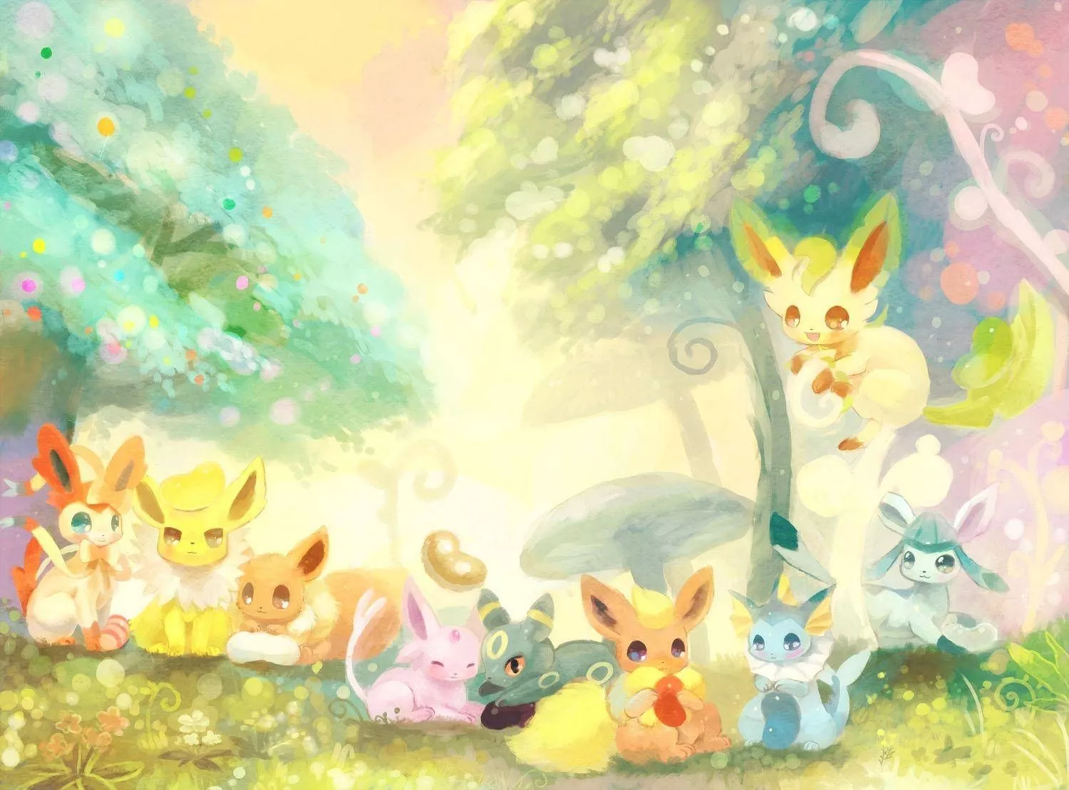 Cute And Endearing Flareon With Other