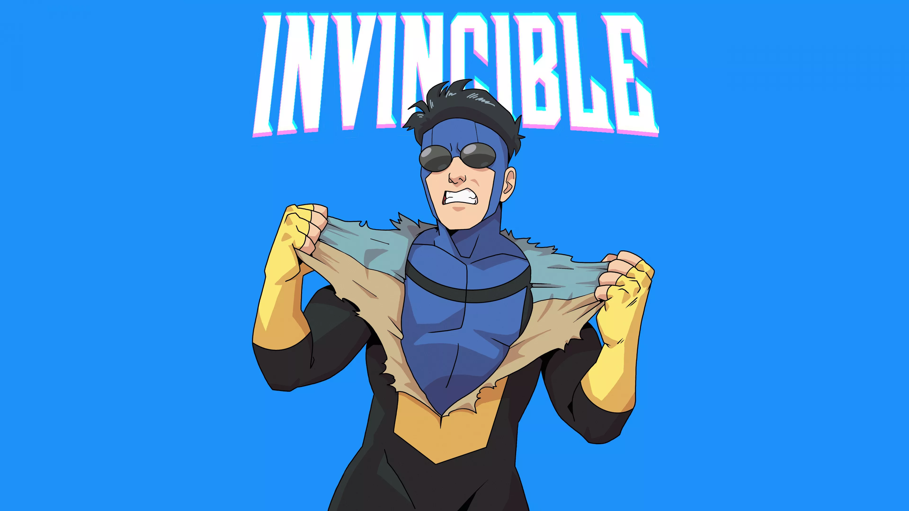 Invincible Wallpaper 4K, Blue