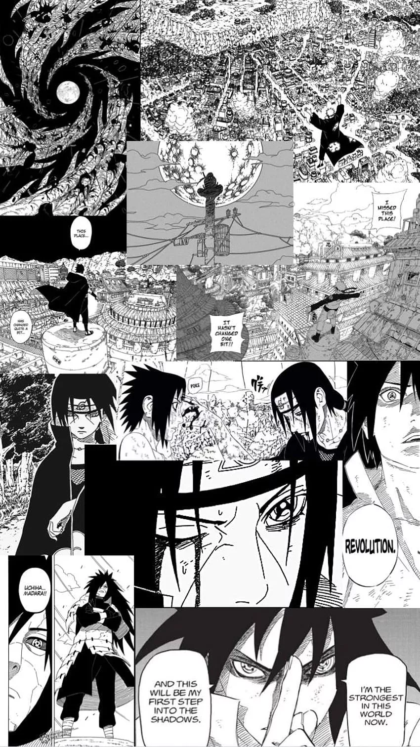 Manga panels, Sasuke Manga HD phone