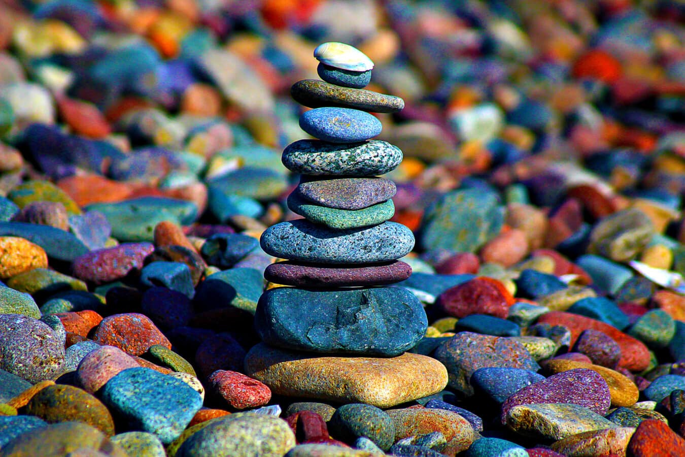 colorful stones illustrating harmony