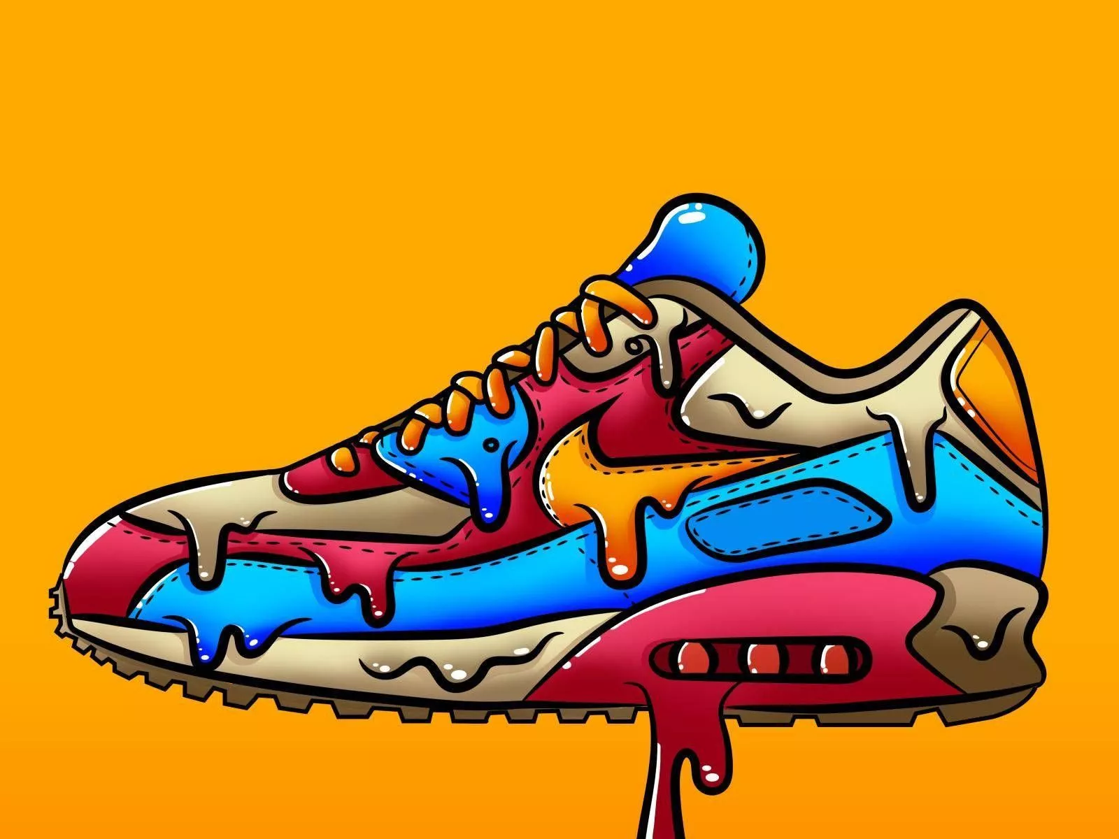 Nike Drip Logo Wallpaper