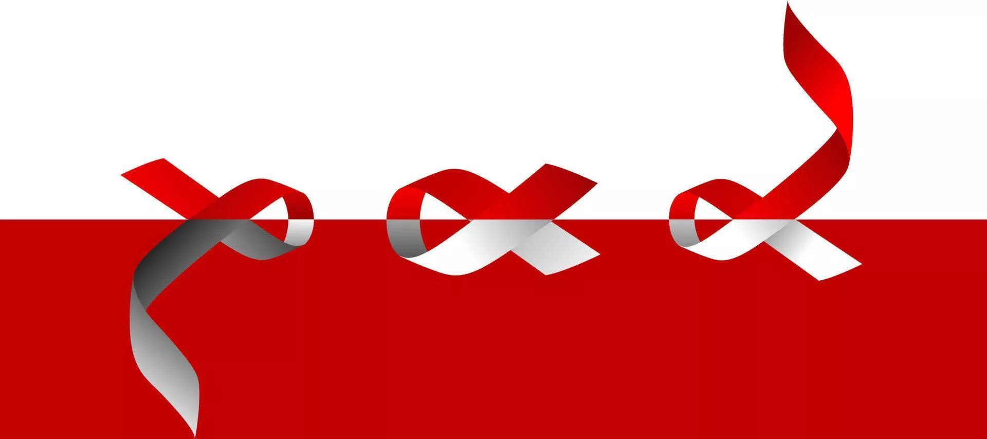 red white bow ribbons vector wallpaper