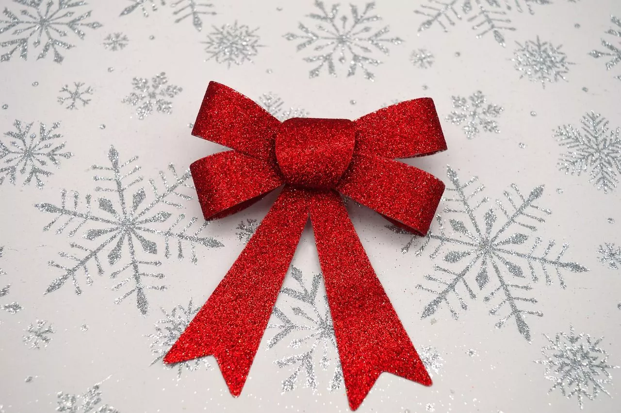 Christmas Red Bow Snowflakes Gift