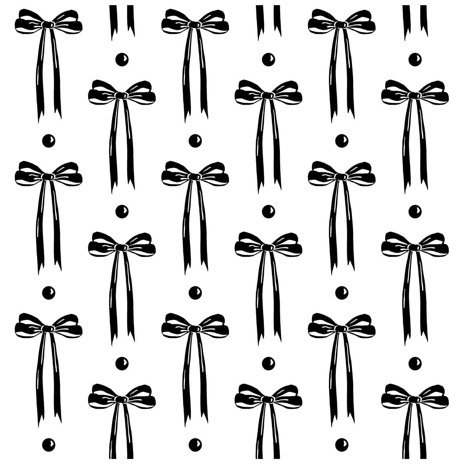 Black and White Bow Wallpaper. Chic
